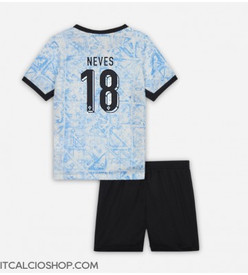 Portogallo Ruben Neves #18 Seconda Maglia Bambino Europei 2024 Manica Corta (+ Pantaloni corti)